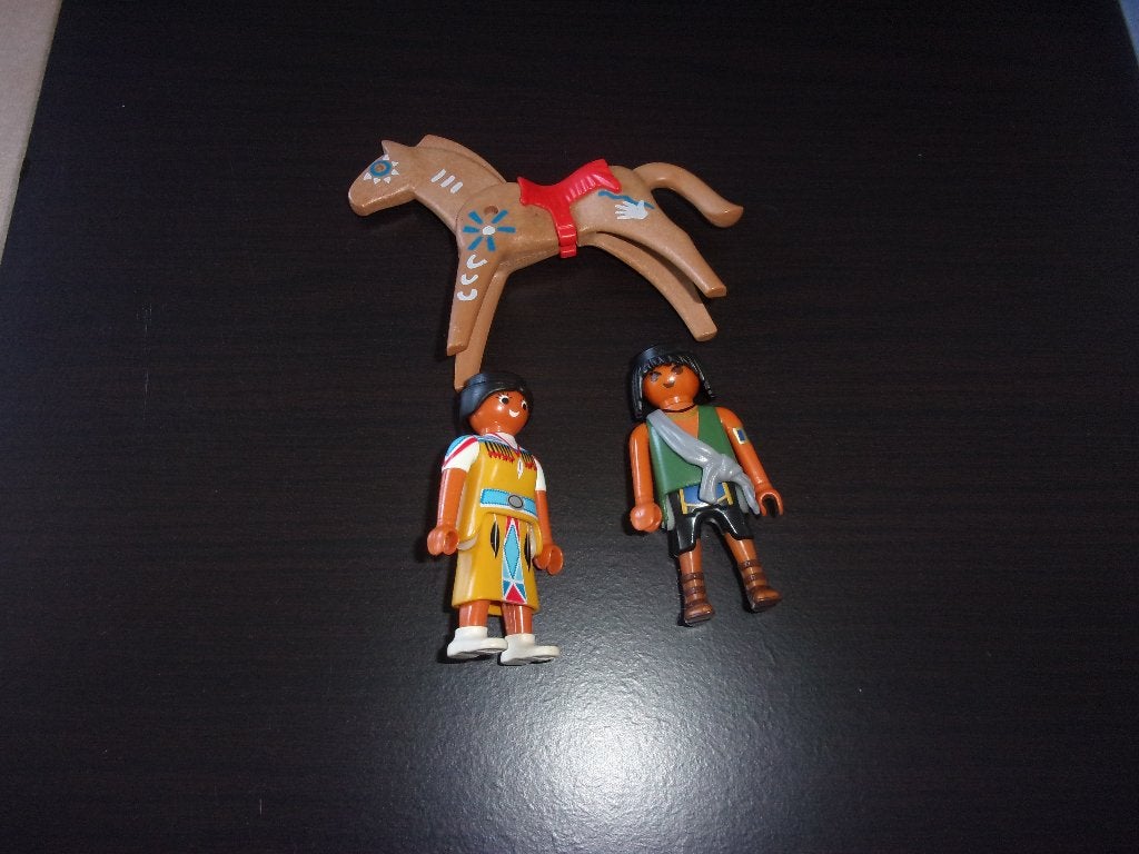 Vintage Playmobil Native America Indiaan Western poppetjes, Ophalen of Verzenden, Gebruikt, Losse onderdelen, Figuren