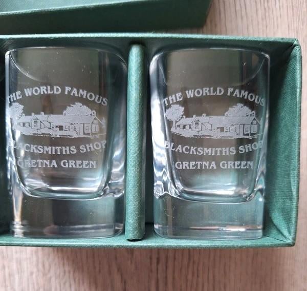Burns Crystal whiskyglazen set 2 stuks nieuw Gretna Green, Ophalen of Verzenden