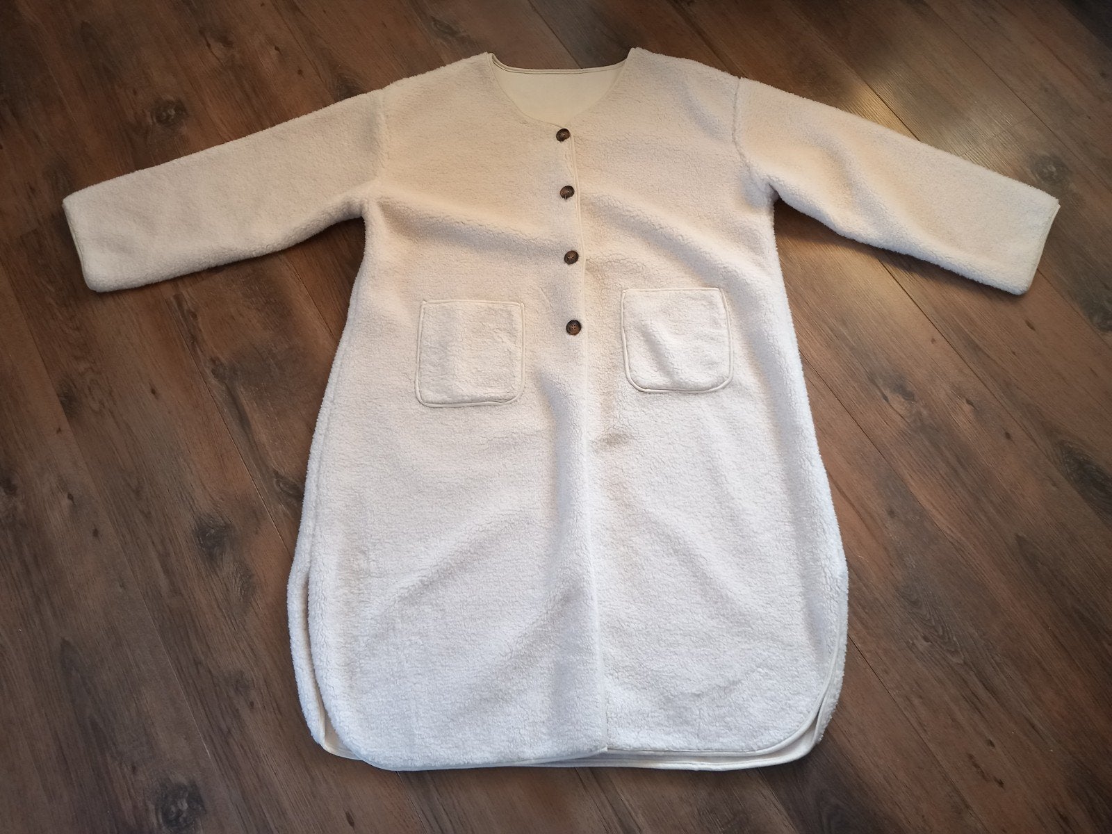 Lange teddy jas/vest XXL - Crème, Beige, Maat 46/48 (XL) of groter, Ophalen of Verzenden, Onbekend