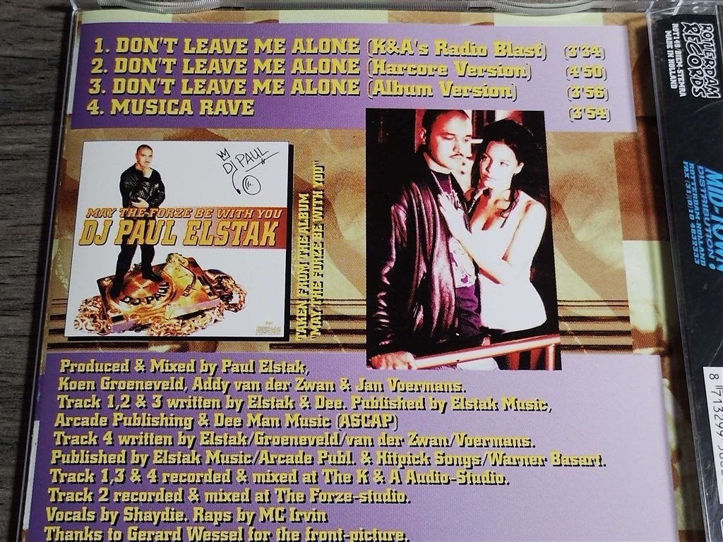 DJ Paul Elstak ‎– Don\'t Leave Me Alone, Ophalen of Verzenden, Zo goed als nieuw, Pop
