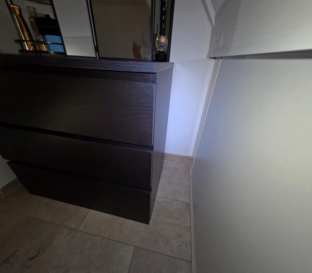 IKEA Malm ladekast, 3 lades, zwartbruin, 80x78 cm, Huis en Inrichting, Kasten | Ladekasten, 50 tot 100 cm, Zo goed als nieuw, 3 of 4 laden