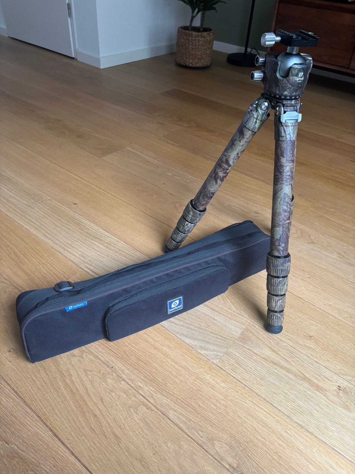Leofoto LS-365C statief met LH-55 balhoofd, Ophalen of Verzenden, Zo goed als nieuw, 150 tot 175 cm, Driepoot