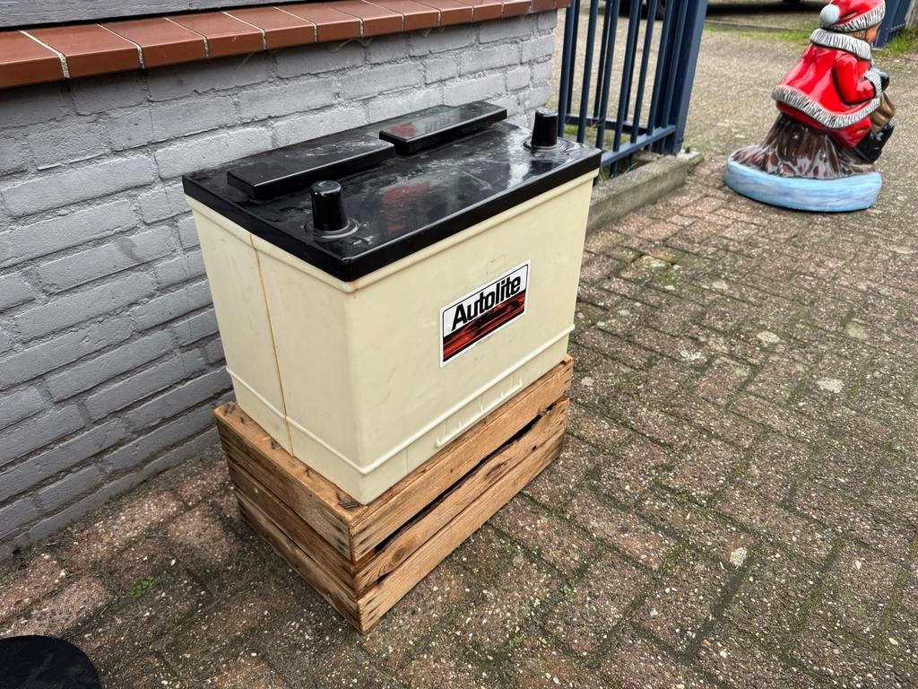Grote Autolite accu - Klassieke auto Reclame, Ophalen, Gebruikt, Gebruiksvoorwerp, .