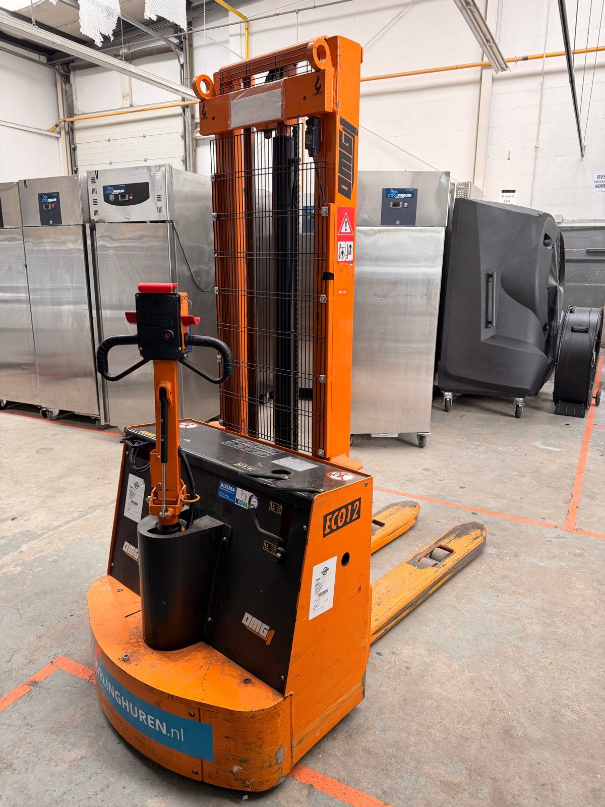 OMIS ECO12 Stapelaar - Elektrisch, 1200 kg palletheffer, Zakelijke goederen, Machines en Bouw | Heftrucks en Intern transport