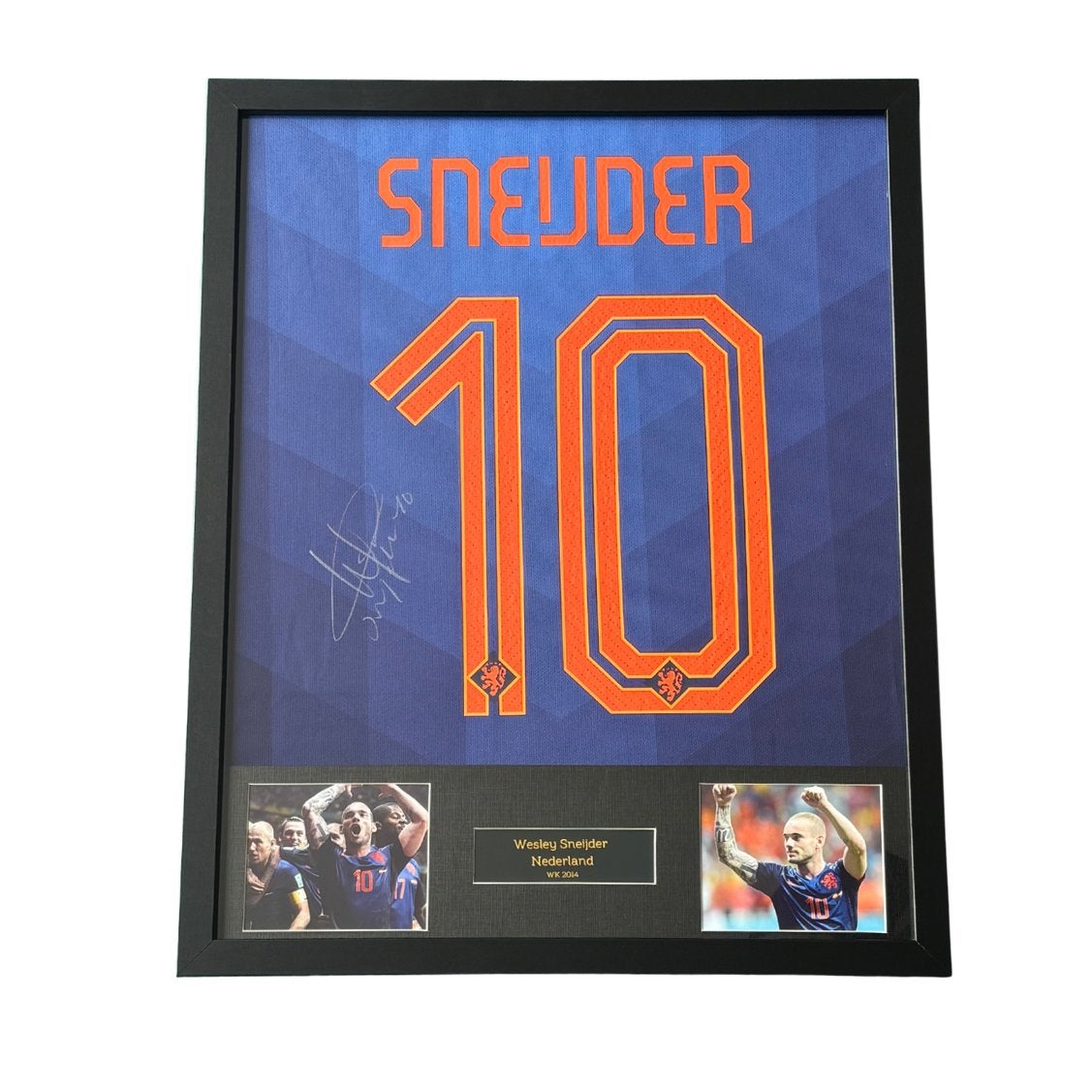 Wesley Sneijder gesigneerd Nederland uitshirt WK 2014, Verzamelen, Sportartikelen en Voetbal, Shirt, Verzenden, Ajax, 1695 CX, 28