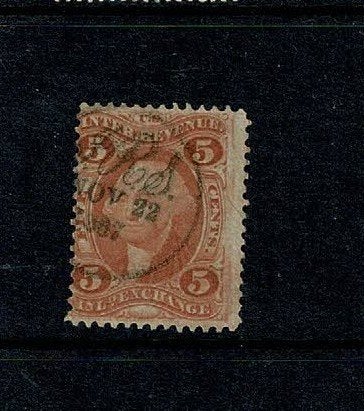 Amerikaanse belastingzegel - 1e belastinguitgifte 1862-1871, Verzenden, Gestempeld, Overige thema's