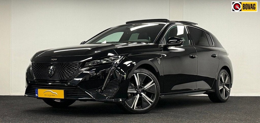 Peugeot 308 1.2 PureTech GT Pack*Panodak*Trekhaak*Memory*Nav, Auto's, Peugeot, 1263 kg, Gebruikt, Zwart, 1199 cc