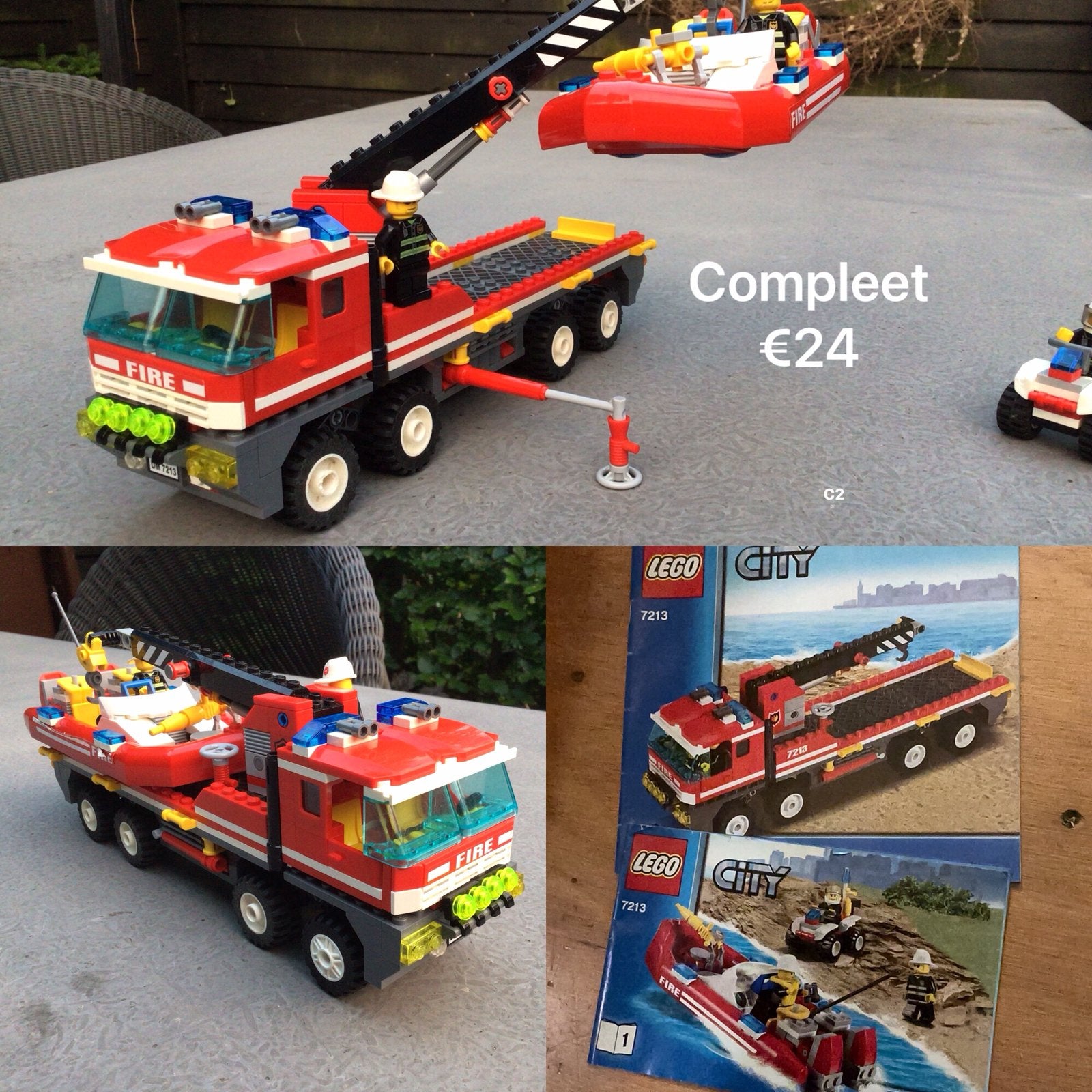 Lego 7213 City Brandweerwagen met reddingsboot, Kinderen en Baby's, Speelgoed | Duplo en Lego, Ophalen of Verzenden, Gebruikt