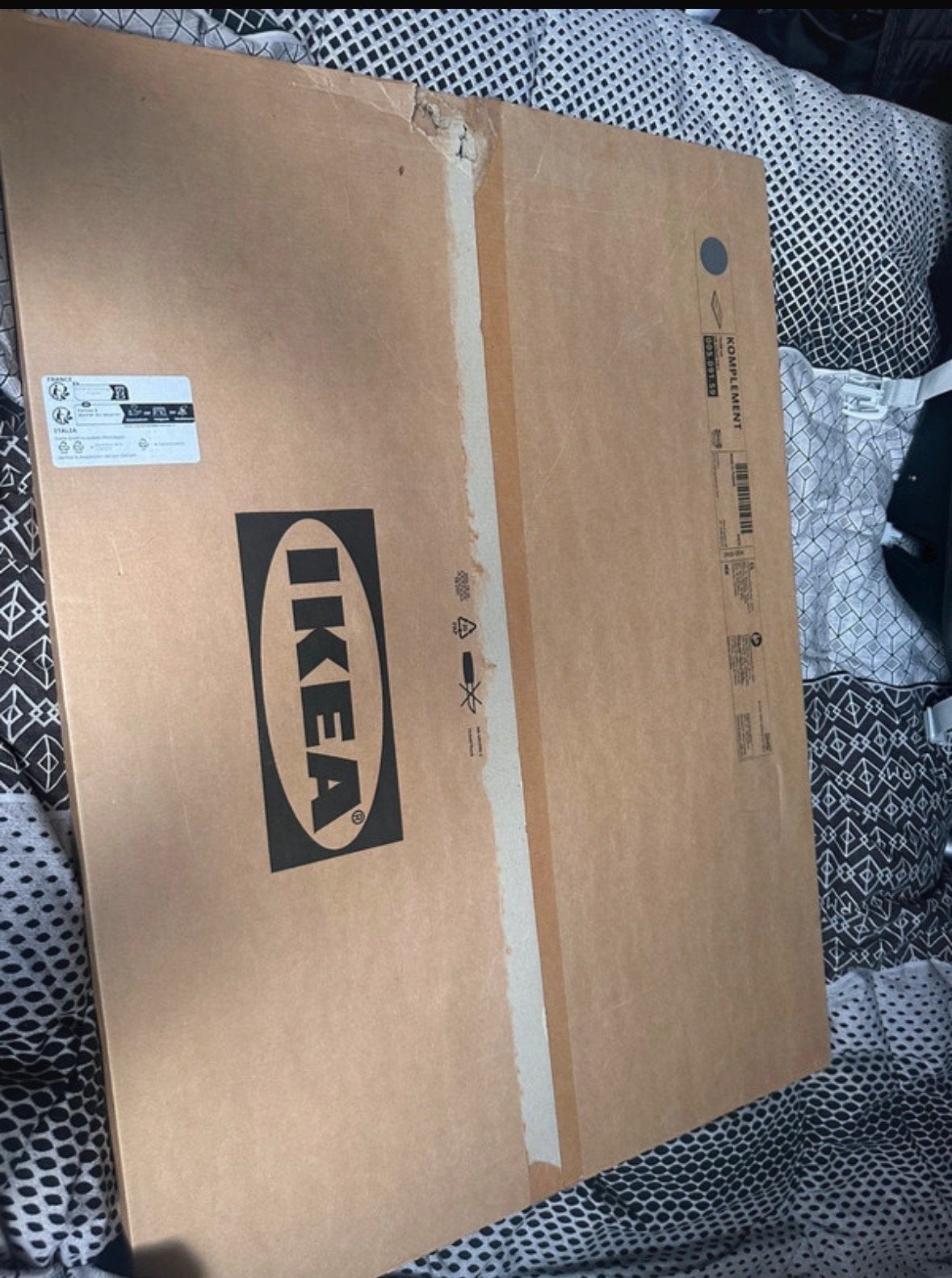 Ikea Komplement Glasplaat 75x58 cm Donkergrijs PAX Kast, Ophalen of Verzenden, Nieuw