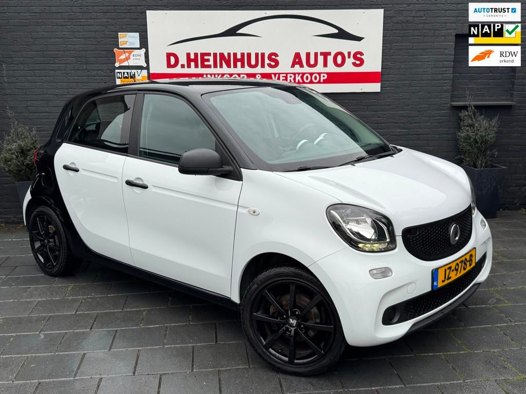 Smart Forfour 1.0 Pure WIT|APK NIEUW|167518KM N.A.P., Auto's, Smart, Gebruikt, Met garantie (alle), 4 stoelen, Wit