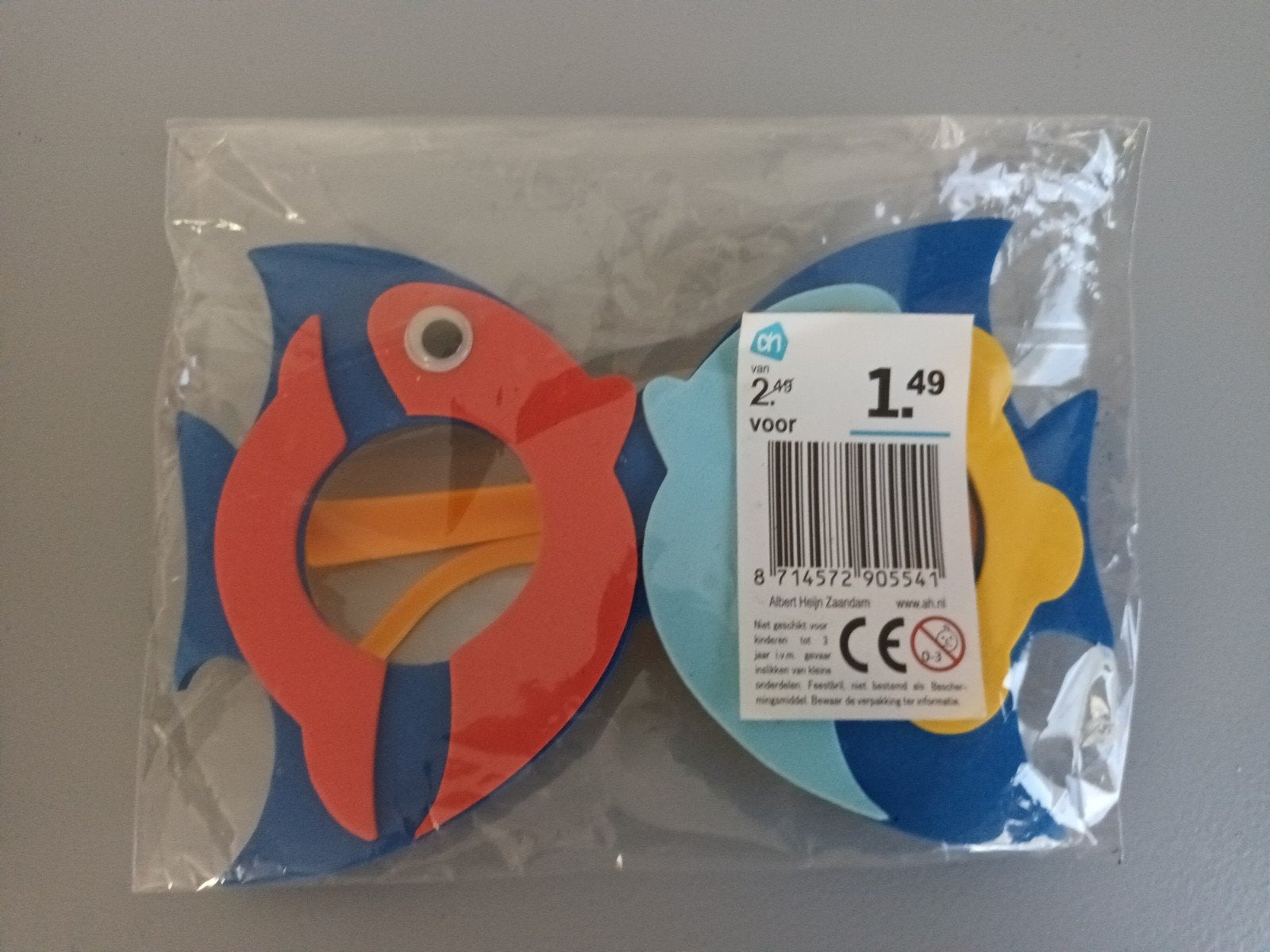 Kinderbril bril kind vissen feestbril feestje zonder glazen, Ophalen of Verzenden, Zo goed als nieuw, Feestartikel