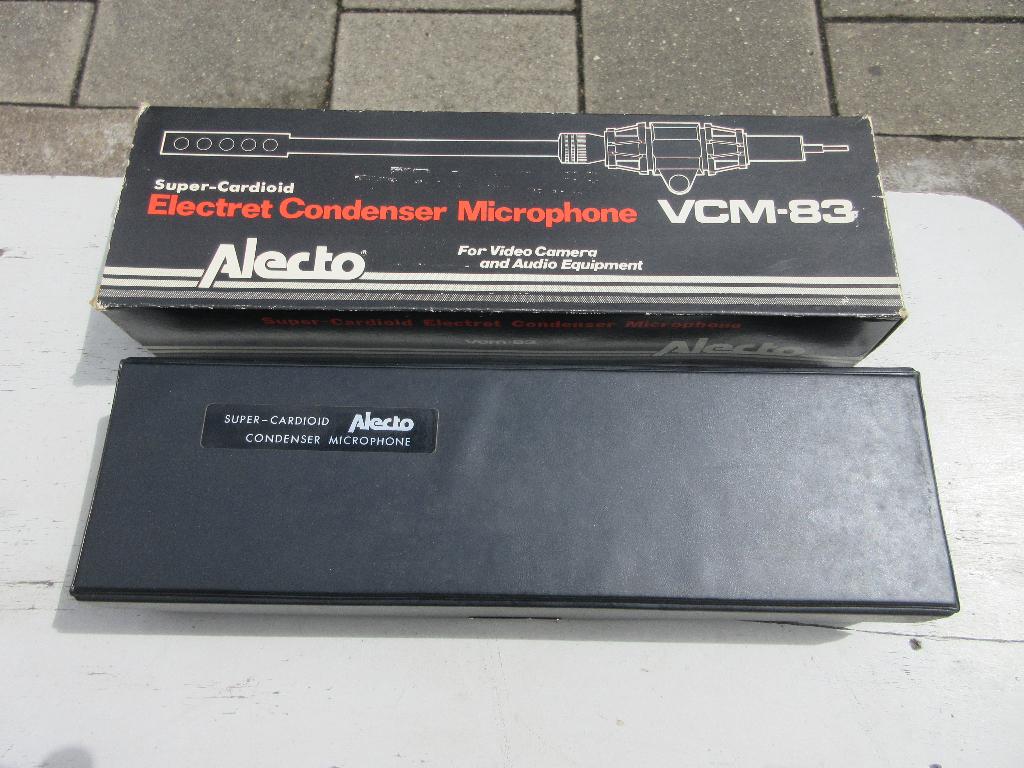 Vintage Alecto VCM-83 Electret Condenser Microphone, Audio, Tv en Foto, Videocamera's Analoog, Ophalen of Verzenden, Overige soorten