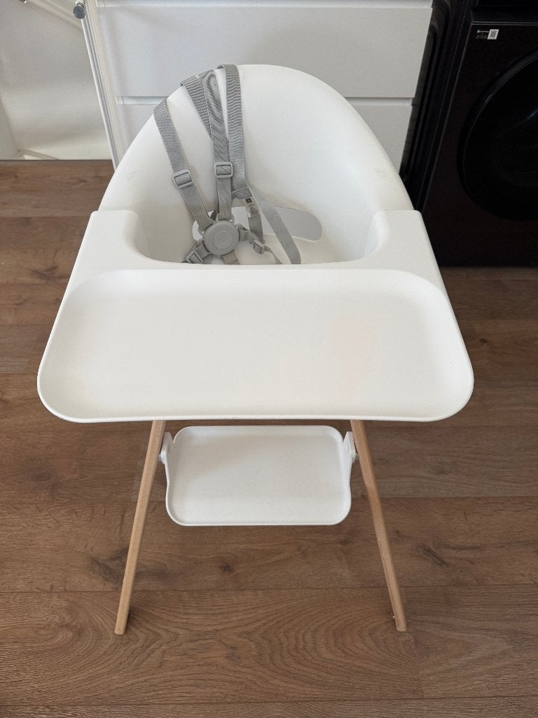 Complete Stokke Clikk Kinderstoel met Kussen & Dienblad, Ophalen of Verzenden, Zo goed als nieuw, Meegroeistoel, Gordel(s)