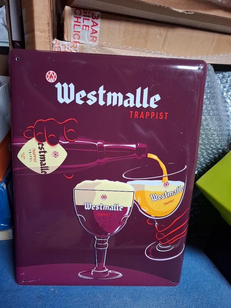 Reclamebord Westmalle Trappist, Verzamelen, Biermerken, Nieuw, Reclamebord, Plaat of Schild, Overige merken, Ophalen of Verzenden