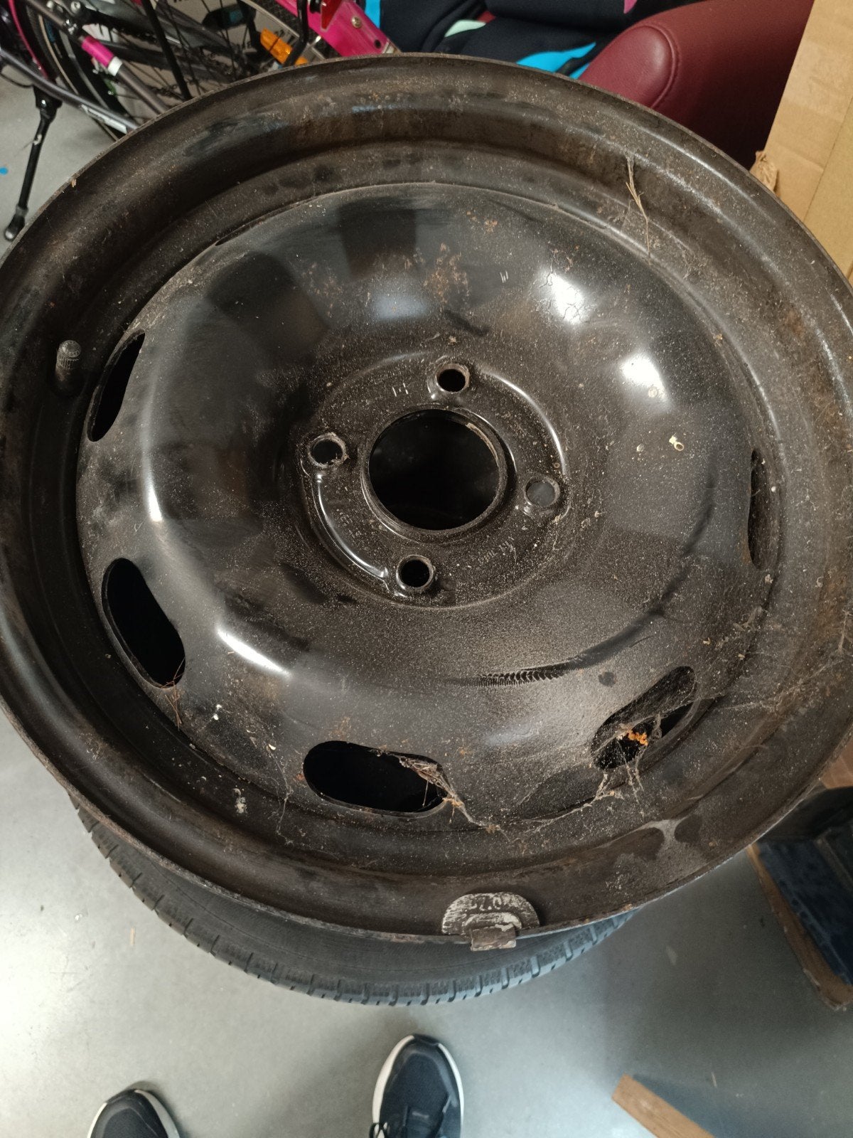 3 velgen voor Peugeot 307 met 1 met winterband 15 inch, Gebruikt, Ophalen of Verzenden