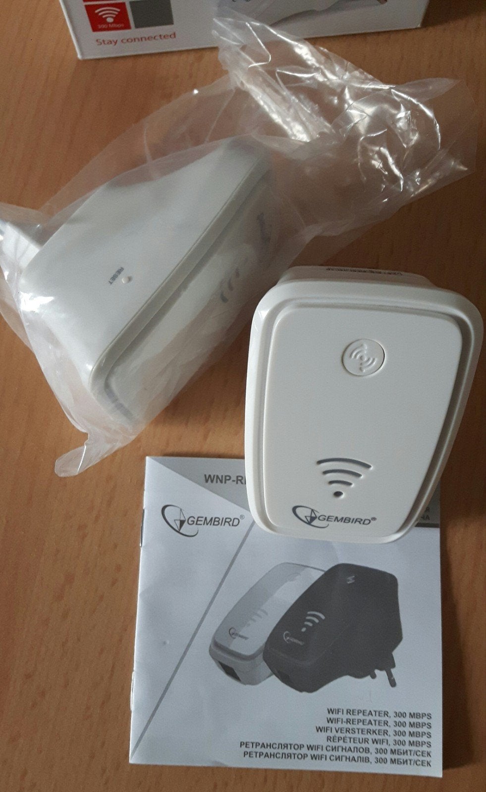 Gembird Draadloze Wifi Repeater 300Mbps 1 stuk Nieuw, Ophalen of Verzenden, Nieuw, Gembird