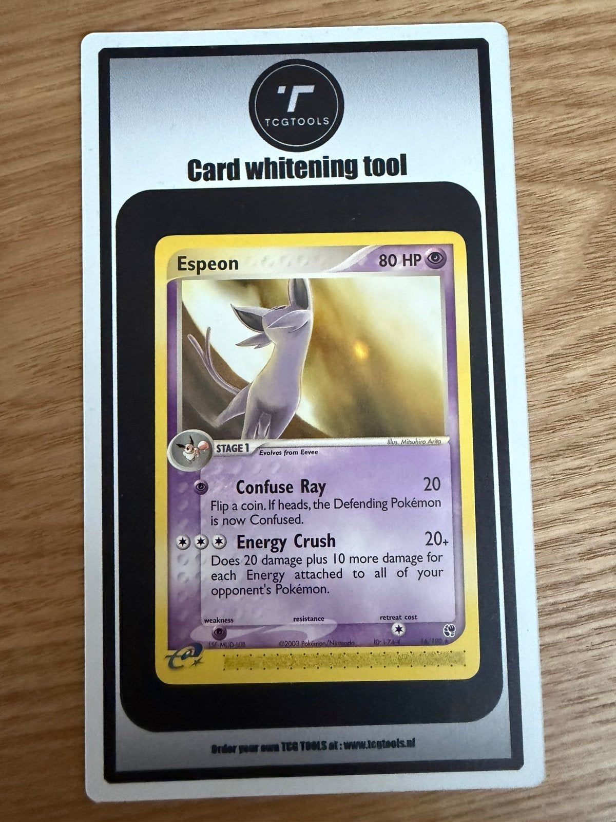 Espeon 16/100 EX Sandstorm NM, Ophalen of Verzenden, Zo goed als nieuw