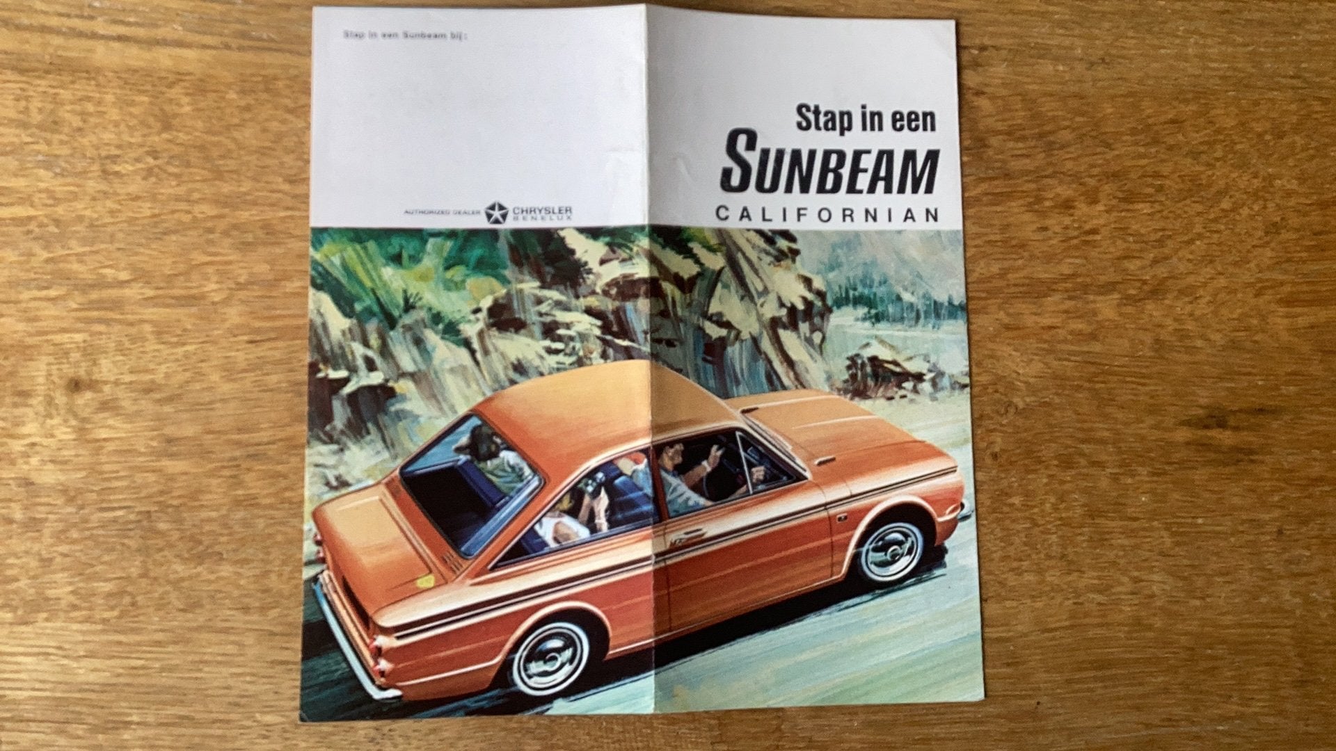 Originele Sunbeam Californian brochure (jaren '60), Ophalen of Verzenden, Gelezen, Overige merken