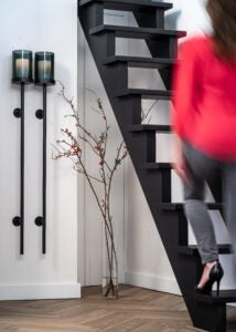 Wand kaarshouder in mat zwart, Huis en Inrichting, Woonaccessoires | Kandelaars en Kaarsen, Nieuw, Kandelaar, Metaal, Zwart, Ophalen