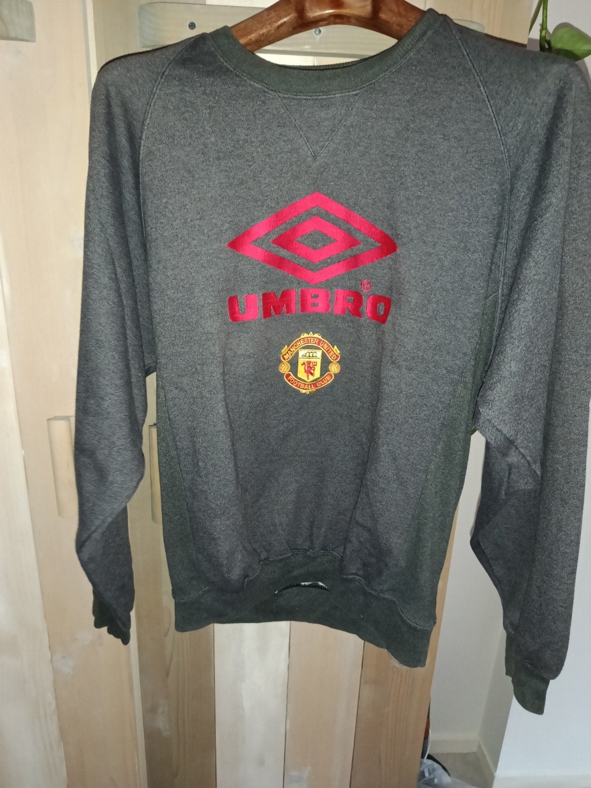 Vintage Umbro Manchester United Trui Maat XL, Kleding | Heren, Maat 56/58 (XL), Ophalen of Verzenden, Grijs, Gedragen