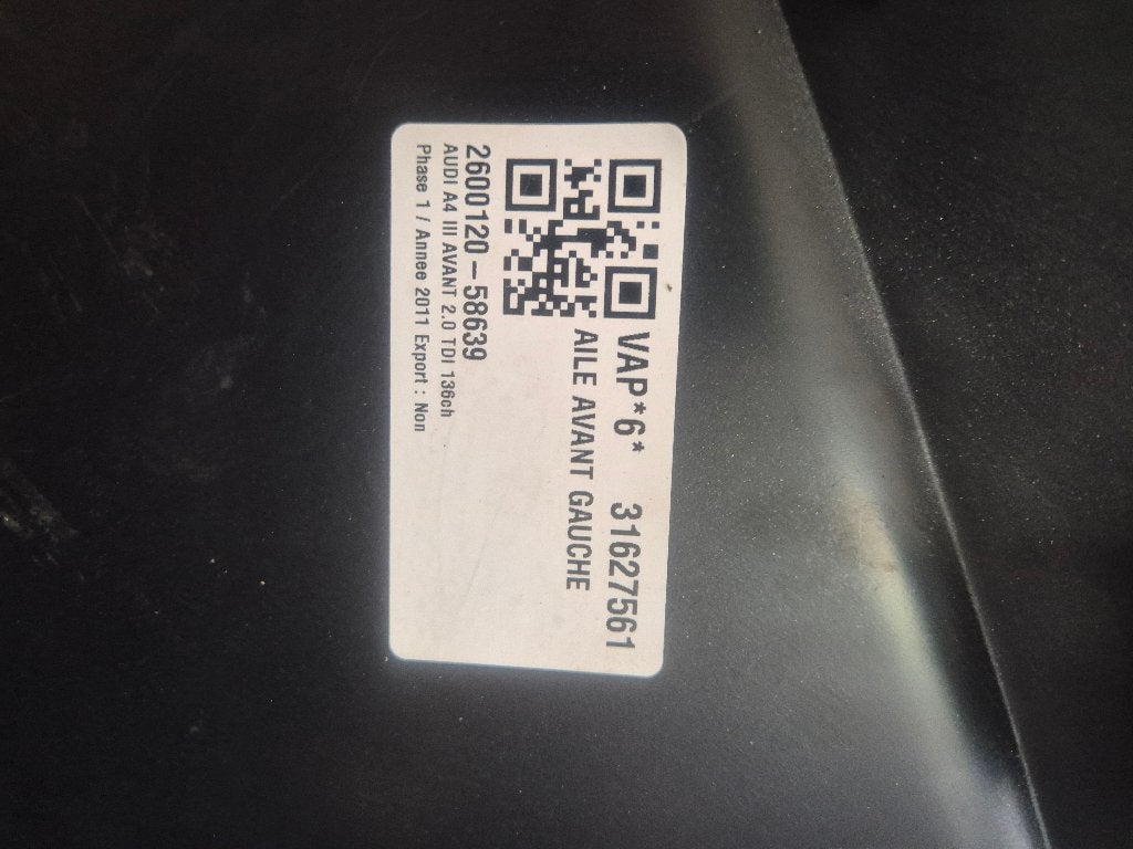 Voorscherm links Audi A4 avant B8, Gebruikt, Links, Spatbord, Audi