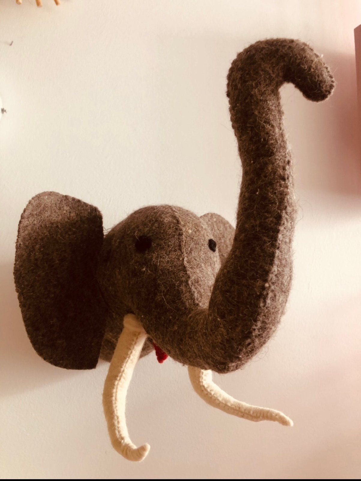 Vilten Olifant Wanddecoratie voor Kinderkamer, Ophalen of Verzenden, Gebruikt