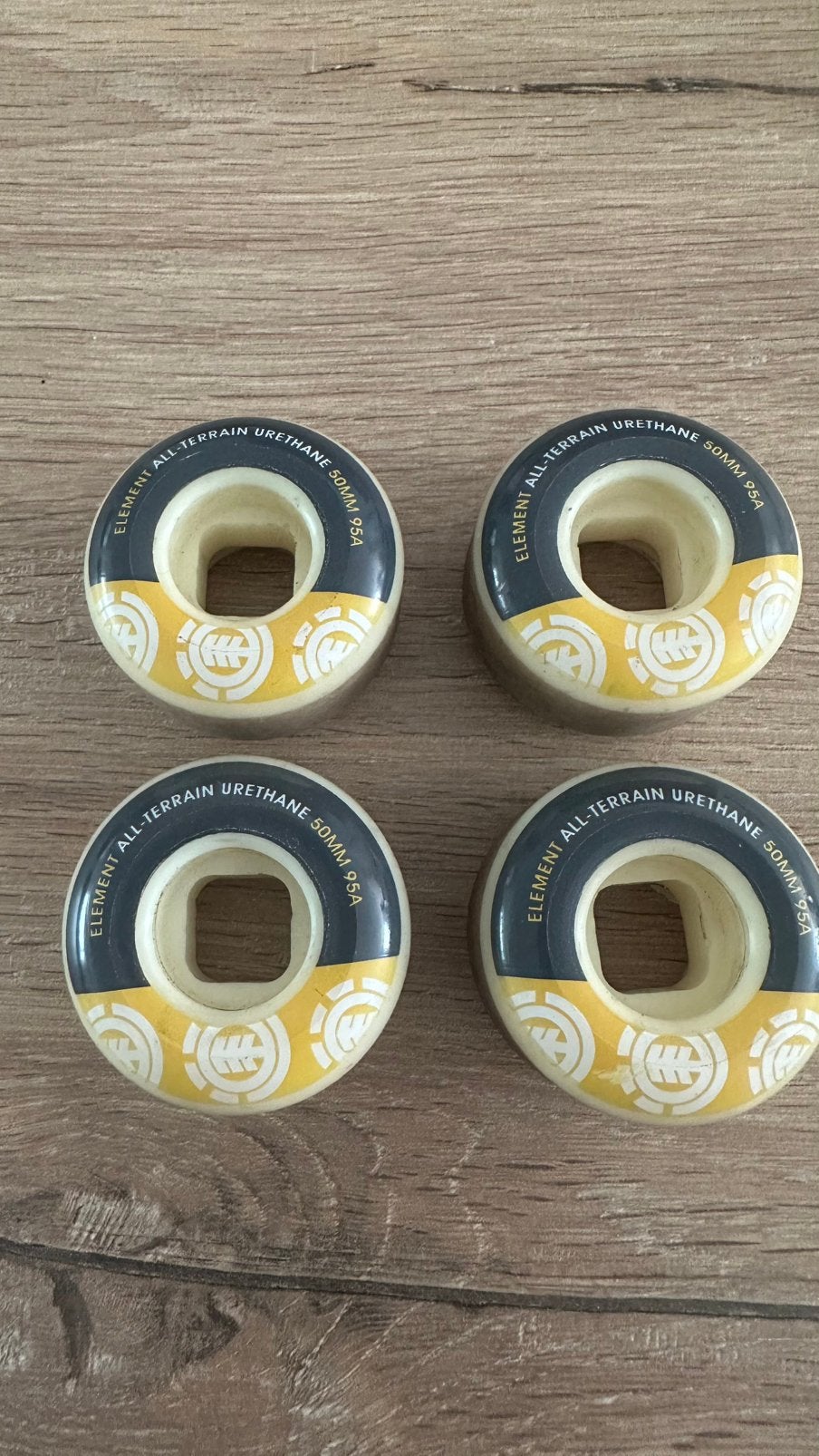 Element Skateboard Wielen 50mm 95a All-Terrain, Sport en Fitness, Skateboarden, Ophalen of Verzenden, Gebruikt, Skateboard