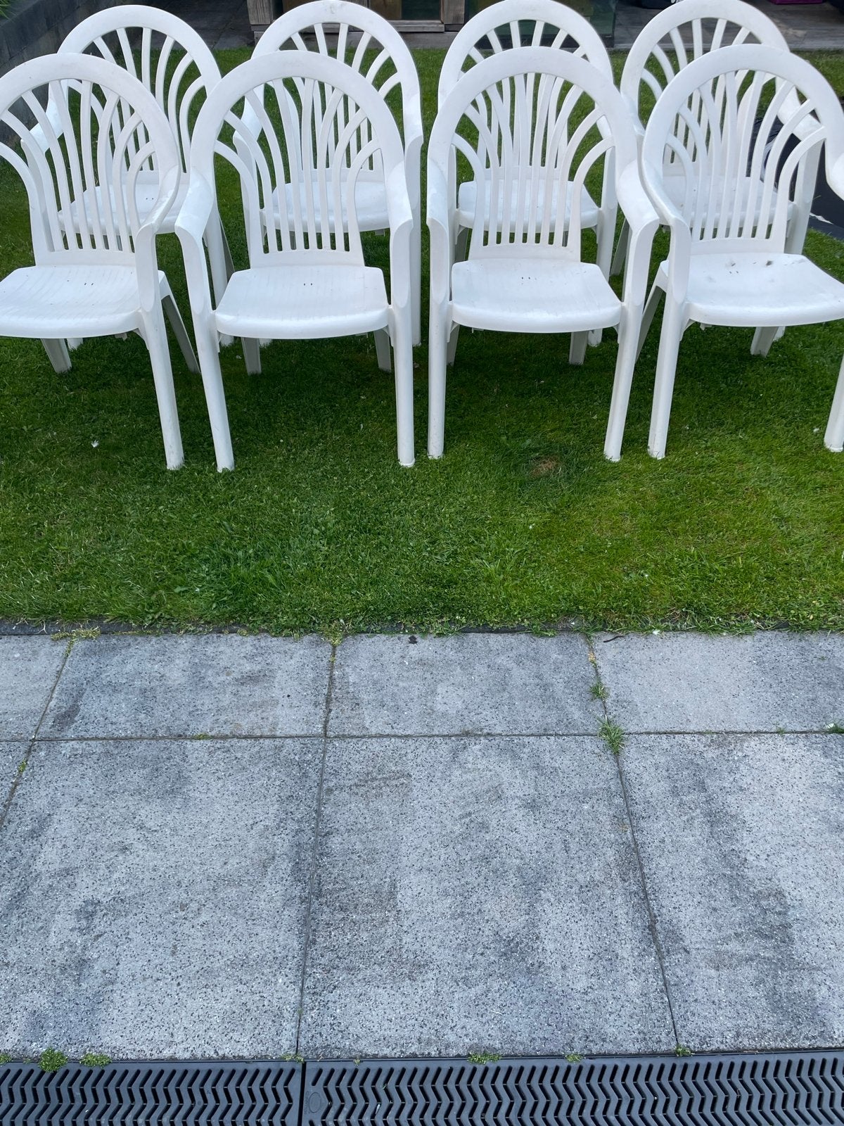 Partij van 36 Hartman Windsor Club kunststof stoelen, Ophalen, Gebruikt, Kunststof, Stapelbaar
