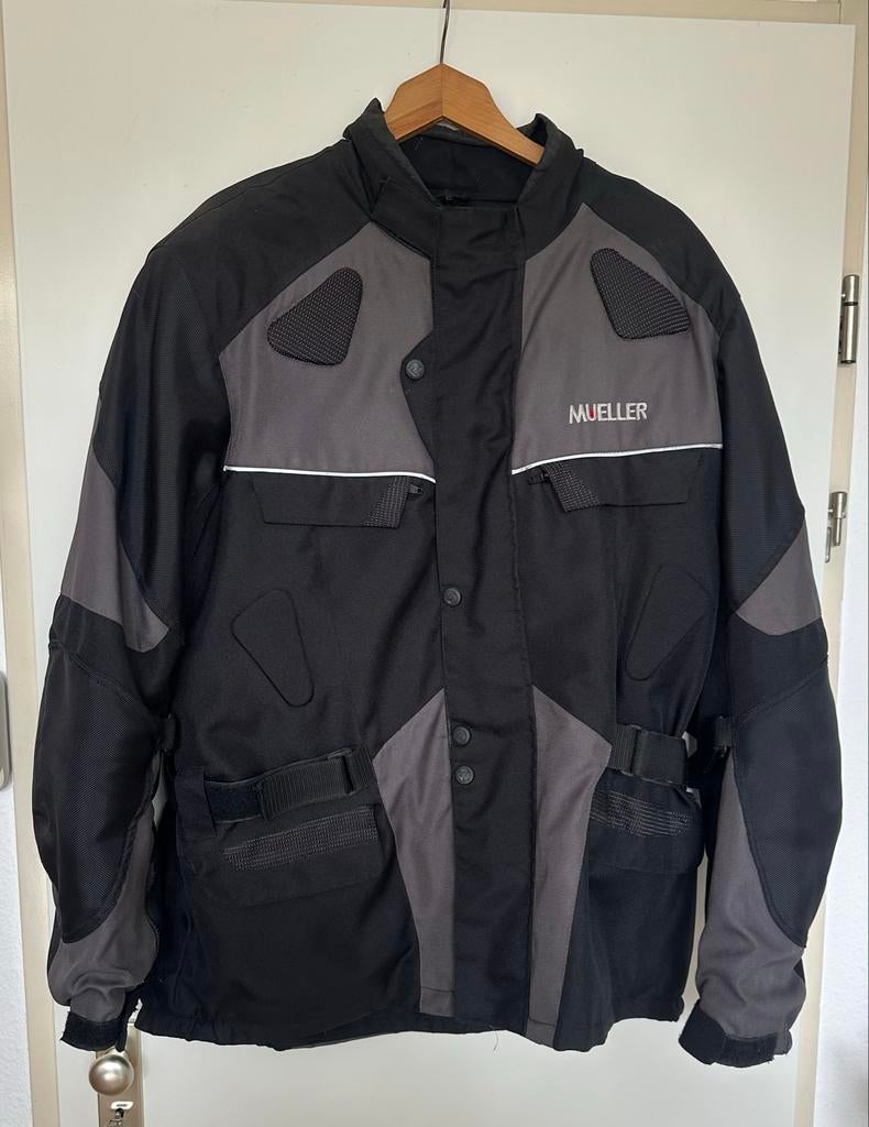 MUELLER Textiel Motorjas - Zwart/Grijs, Ophalen of Verzenden, Tweedehands, Heren, Jas | textiel