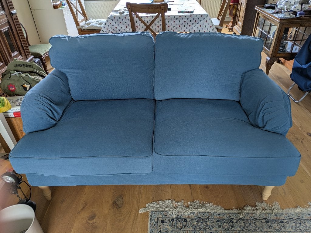 Ikea Stocksund 2/3 zits bank blauw, Ophalen, Gebruikt, 150 tot 200 cm, Tweepersoons