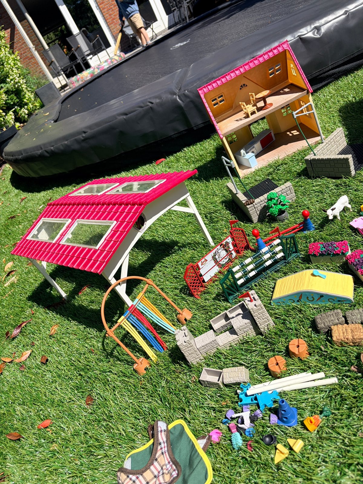 Grote verzameling Schleich paarden en manege, Ophalen, Gebruikt, Kunststof
