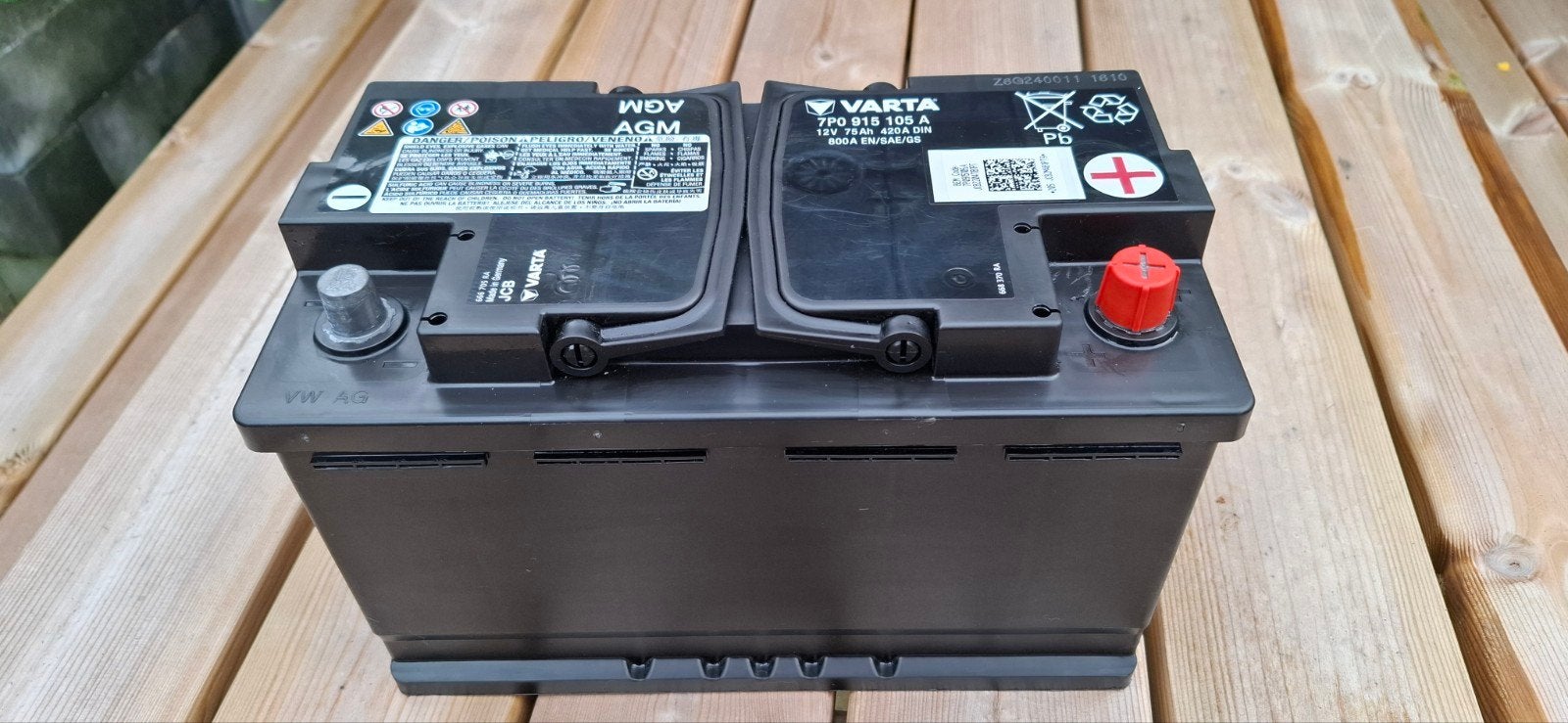VARTA AGM Auto Accu 12V 75Ah 800A - Zo goed als nieuw, Gebruikt, Skoda