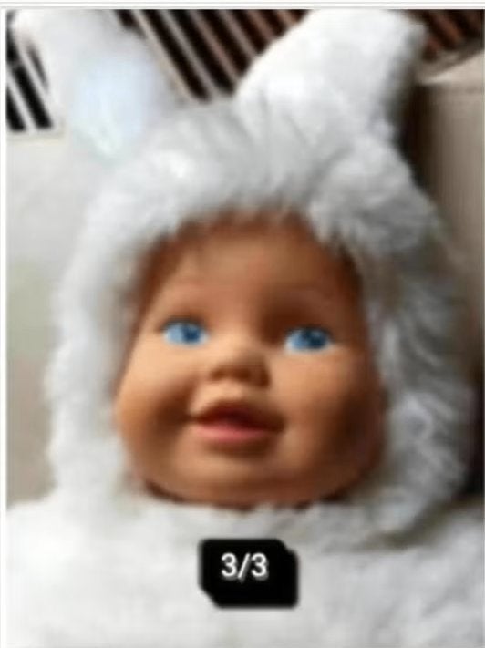 Beschrijving Knuffel pop wit hoogte 40 cm, Ophalen of Verzenden, Zo goed als nieuw, Wit, Overige typen