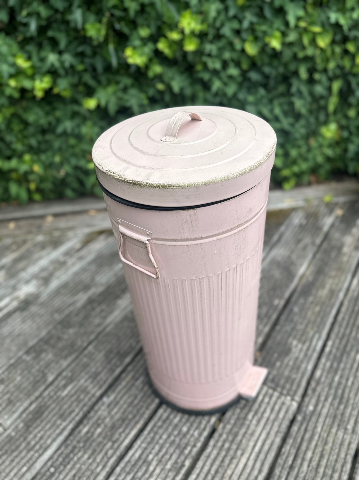Pedaalemmer roze, Huis en Inrichting, Woonaccessoires | Prullenbakken, Minder dan 10 liter, Ophalen, Zo goed als nieuw, Metaal