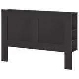 brimnes hoofdeinde bed ikea, Ophalen, Gebruikt, Zwart, 140 cm