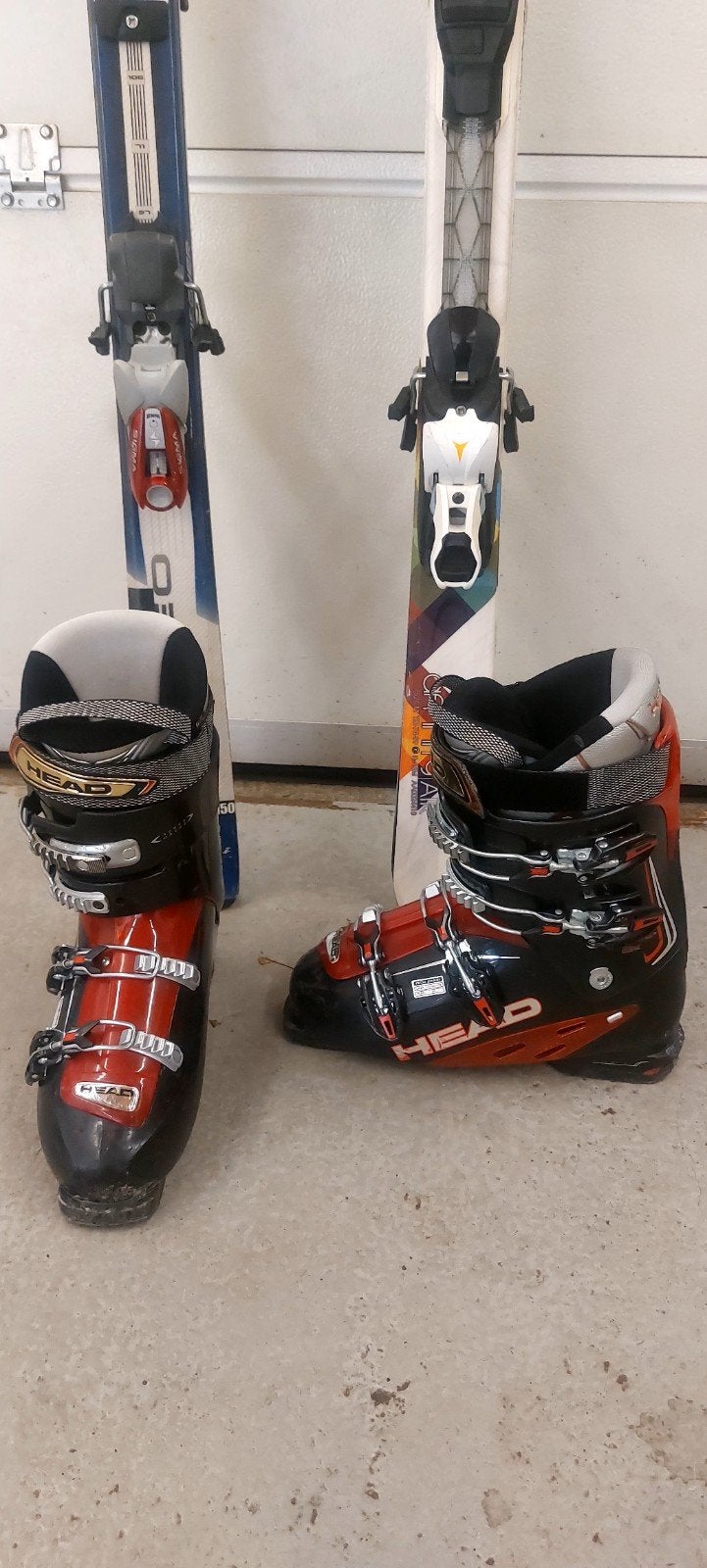 Ski set: Fischer & Atomic ski's met Head skischoenen, 140 tot 160 cm, Gebruikt, Ophalen of Verzenden, Atomic
