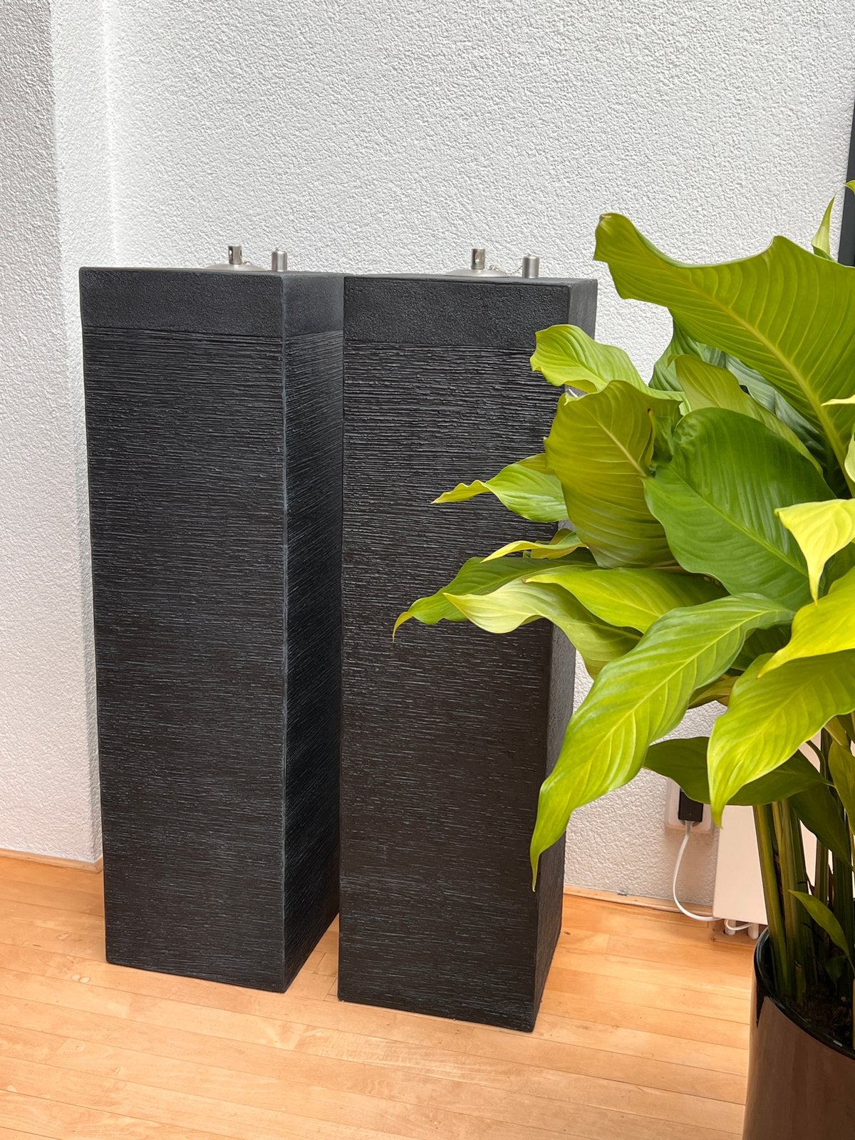 2x Prachtige zuilen met nieuwe RVS branders 101 x 28 cm, Ophalen, Zo goed als nieuw