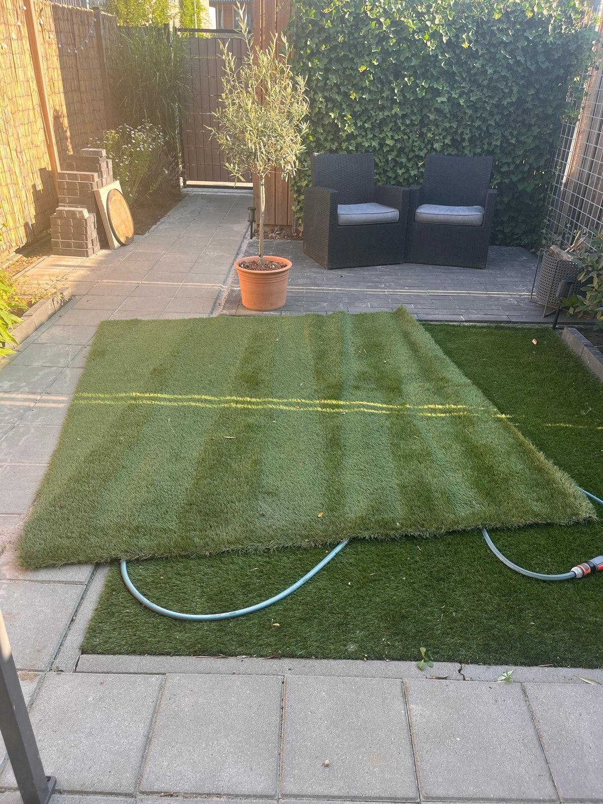 Kunstgras voor tuin of balkon, Tuin en Terras, Gras en Kunstgras, Ophalen, Zo goed als nieuw, 10 tot 20 m², Kunstgras