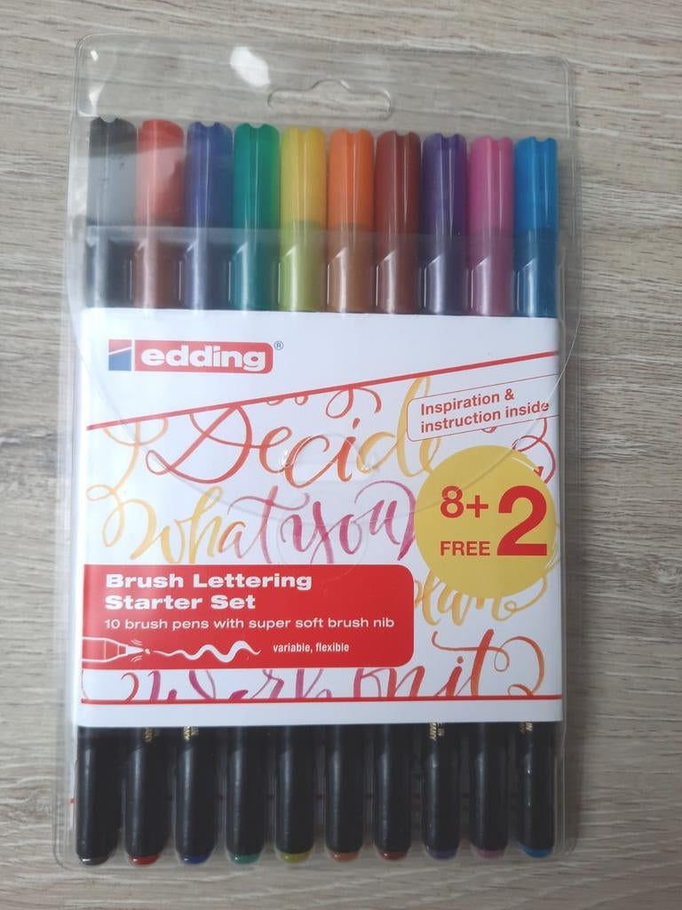 Edding 1340 brushpennen set van 10 nieuw, Ophalen of Verzenden, Nieuw, Potlood of Stift