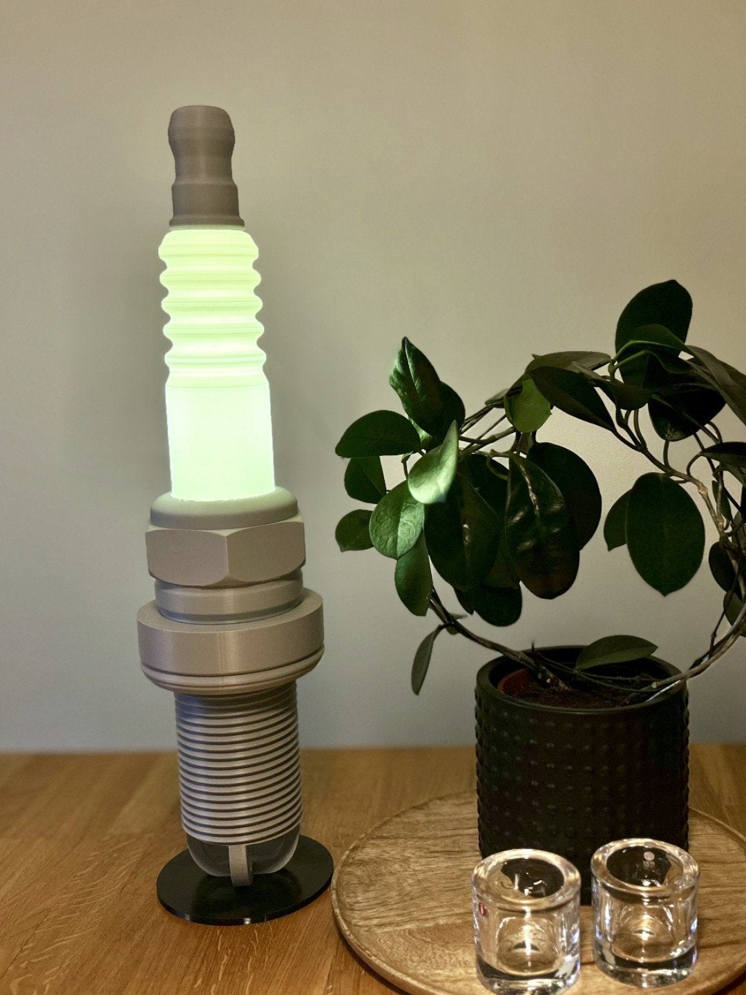 Unieke Bougie Lamp met Geïntegreerde LED Verlichting, Verzamelen, Merken en Reclamevoorwerpen, Ophalen of Verzenden, Nieuw, Lichtbak of (neon) lamp