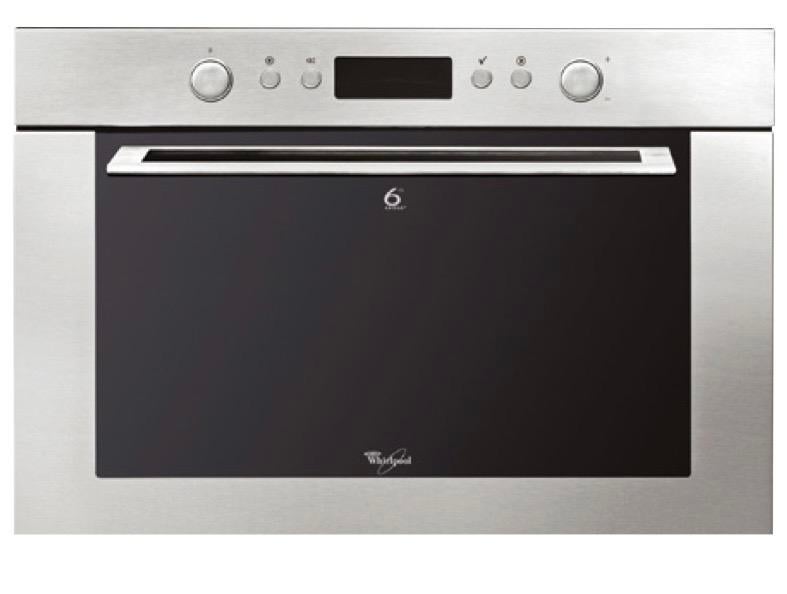 Whirlpool AMW 840 IX Inbouw Magnetron Oven met Stoom & Crisp, Witgoed en Apparatuur, Ovens, Hete lucht, Zo goed als nieuw, Oven met grill