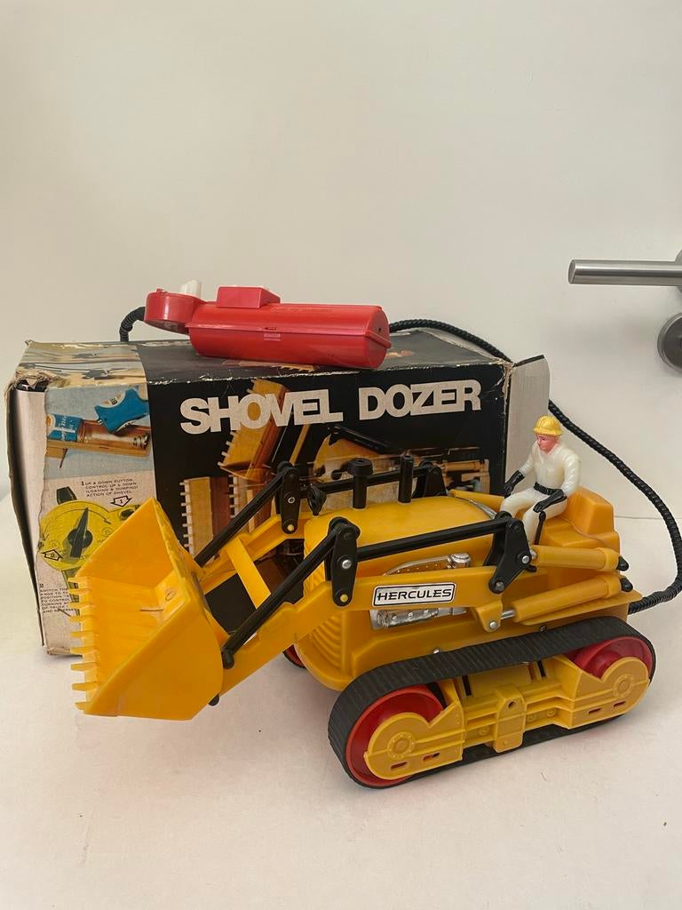 DOOS 4 - Vintage Marx Hercules Shovel Dozer jaren '70, Antiek en Kunst, Antiek | Speelgoed, Ophalen of Verzenden