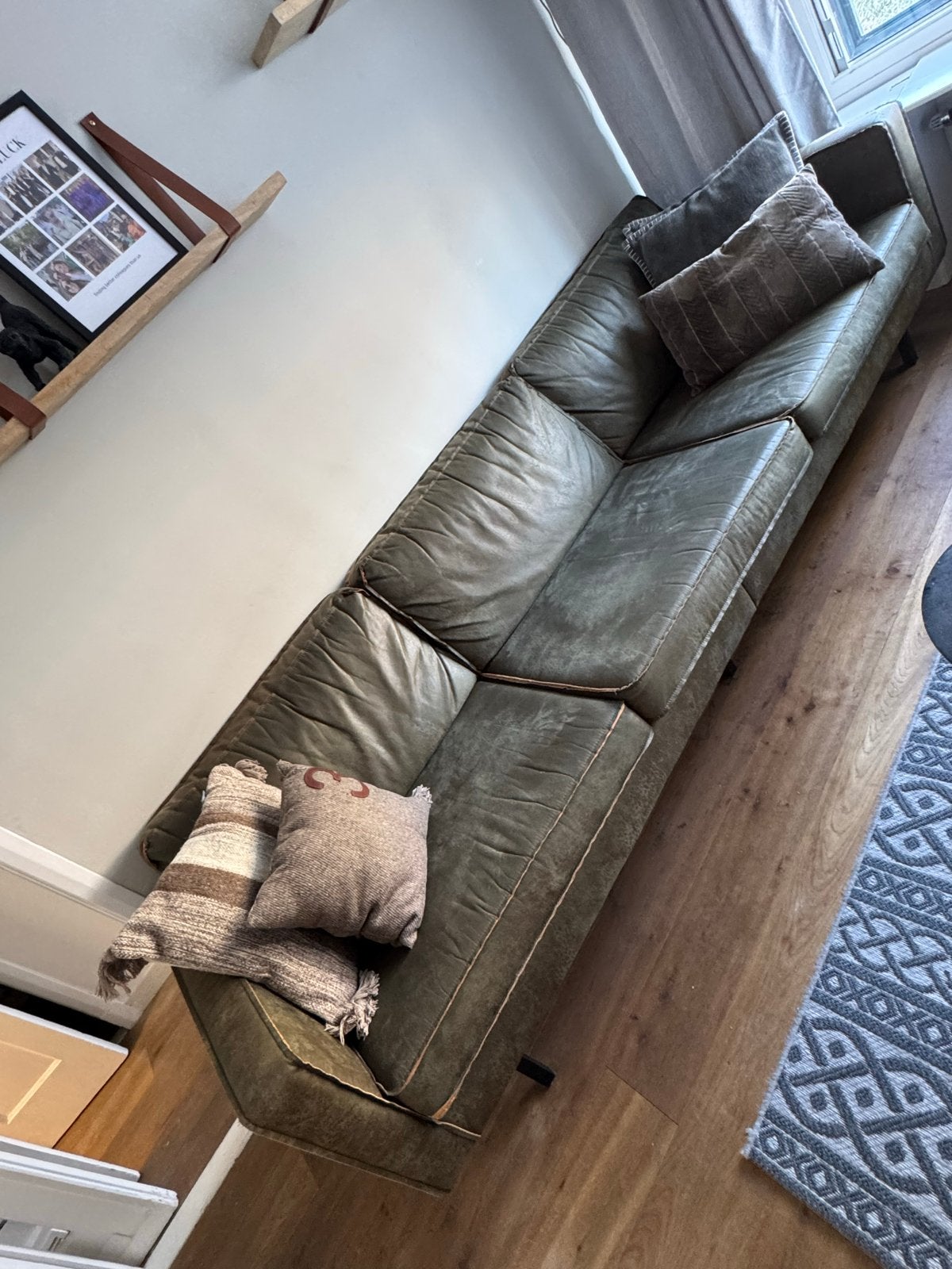 Be Pure Rodeo 3-zits bank + hocker - army green, Ophalen, Driepersoons, 75 tot 100 cm, Zo goed als nieuw