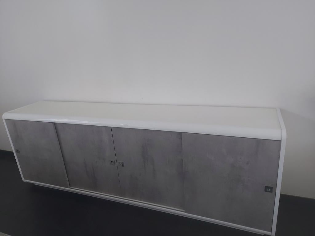 Wit/grijs hoogglans meubels, Huis en Inrichting, Complete inboedels, Ophalen