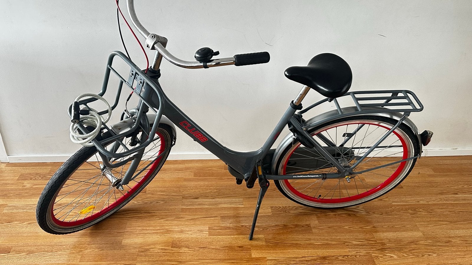 Alpina Clubb Transportfiets Grijs met Roze Velgen-26 inch BD, Fietsen en Brommers, Gebruikt, Versnellingen, 50 tot 53 cm, Trommelrem