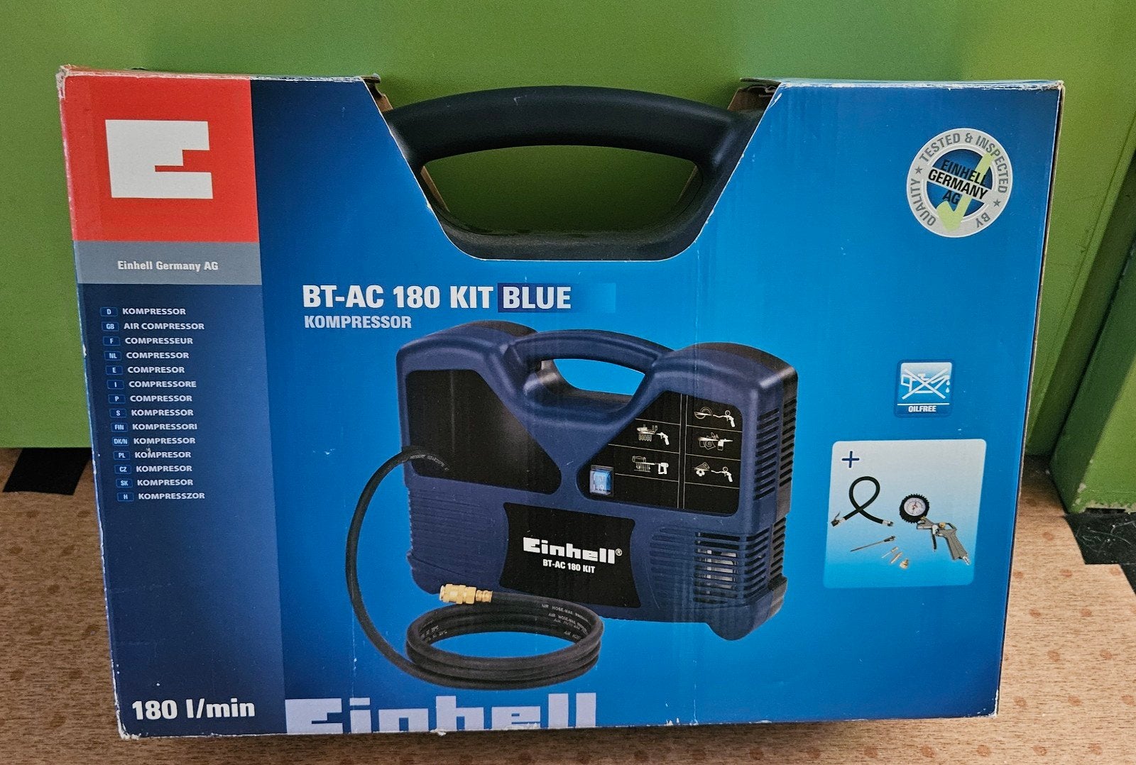 Einhell BT-AC 180 KIT Compressor - Zo goed als nieuw, Ophalen, Zo goed als nieuw, Minder dan 200 liter/min, Olievrij