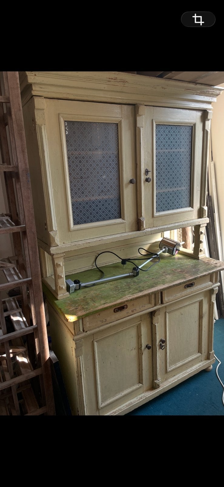 Brocante buffetkast, Ophalen, Zo goed als nieuw, 25 tot 50 cm, 200 cm of meer