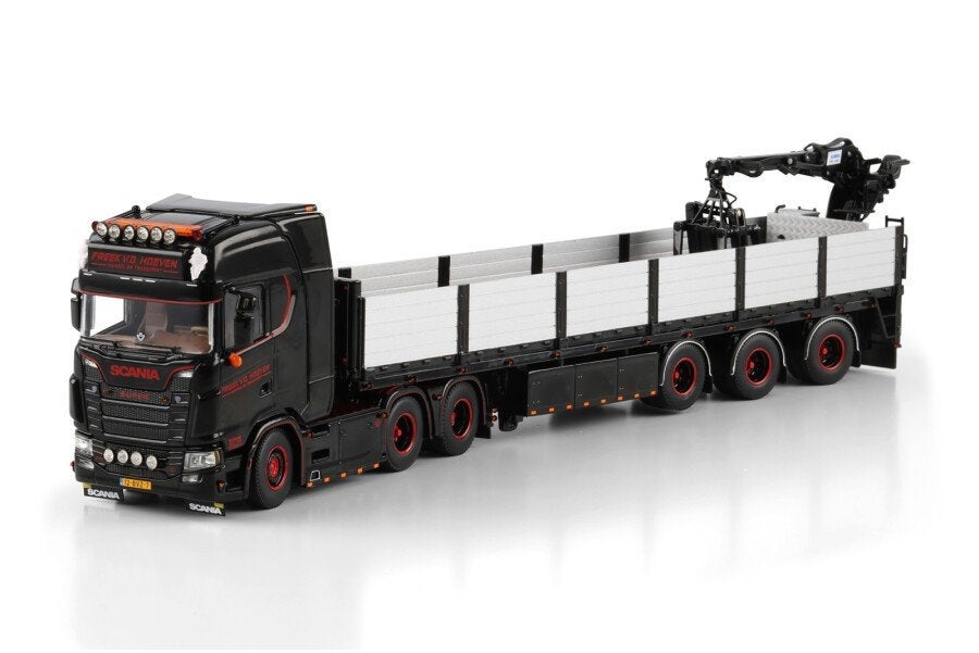WSI SCANIA S HIGHLINE CS20H  BRICK TRAILER  FREEK V D HOEVEN, Hobby en Vrije tijd, Ophalen of Verzenden, Nieuw, Bus of Vrachtwagen