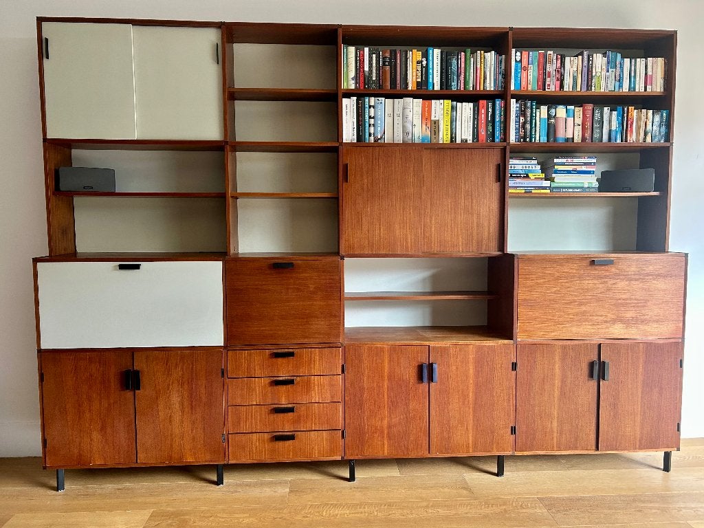 Vintage Pastoe wandkast - Cees Braakman Made to Measure, Ophalen, Gebruikt, 200 cm of meer, 300 cm of meer