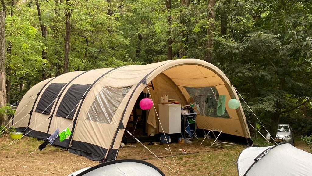 Obelink Miami 6 Easy Air TC – Klaar voor vakantie, Caravans en Kamperen, Ophalen, Zo goed als nieuw, Tot en met 6